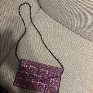 Stylish Red and Blue Patterned Women's Bag